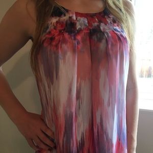 Multi color tank style blouse
